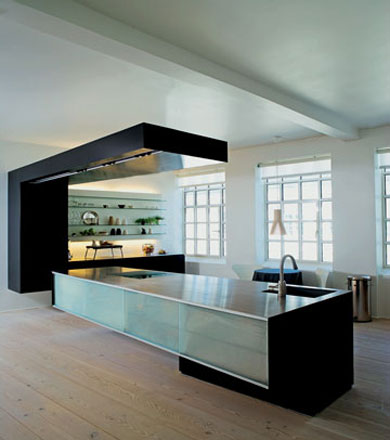 large kitchen interior